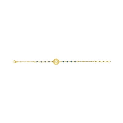 Bracelet en acier doré et cristal