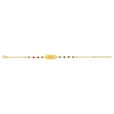 Bracelet en acier doré et cristal