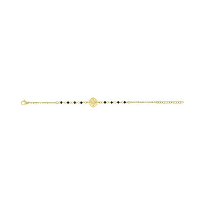 Bracelet en acier doré et cristal