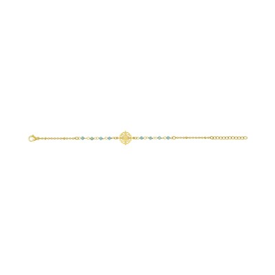 Bracelet chaîne en acier doré et cristal