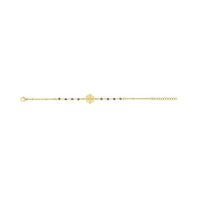 Bracelet en acier doré et cristal