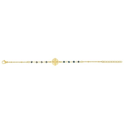 Bracelet en acier doré et cristal