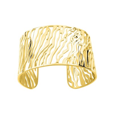 Bracelet manchette en acier doré