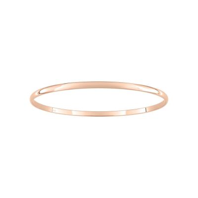 Bracelet demi jonc rigide en acier rose