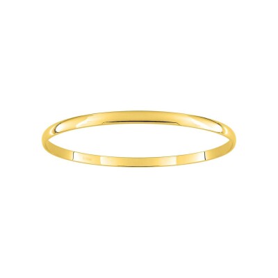 Bracelet demi jonc rigide en acier doré