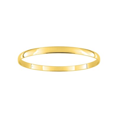 Bracelet demi jonc rigide en acier doré
