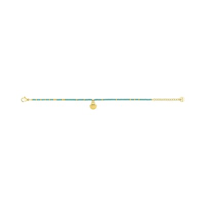 Bracelet en acier doré et cristal