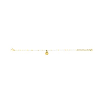 Bracelet en acier doré et cristal