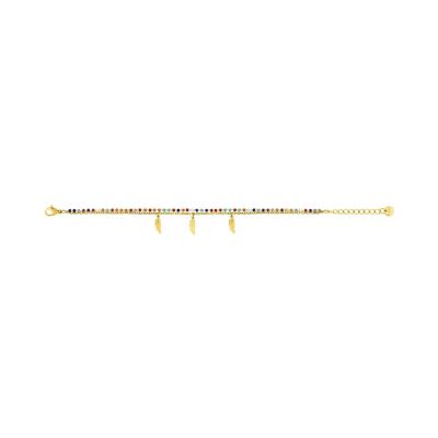 Bracelet en acier doré et cristal