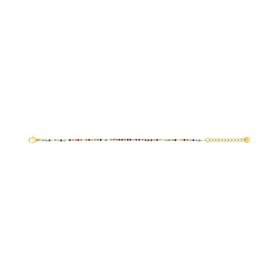 Bracelet en acier doré et cristal