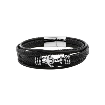 Bracelet en matière synthétique et acier