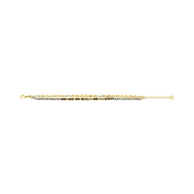 Bracelet en acier doré et cristal