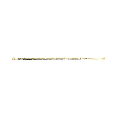 Bracelet en acier doré et cristal