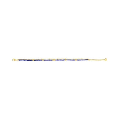 Bracelet en acier doré et cristal