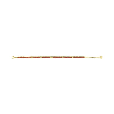 Bracelet en acier doré et cristal