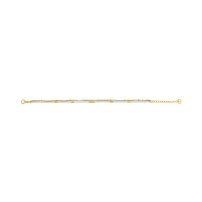 Bracelet en acier doré et cristal