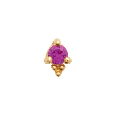 Piercing belOReil en plaqué or, oxyde de zirconium et rubis