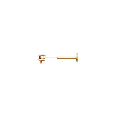 Piercing belOReil en plaqué or, oxyde de zirconium et rubis