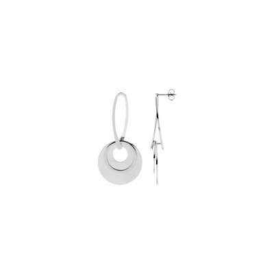 Boucles d'oreilles pendantes en acier 