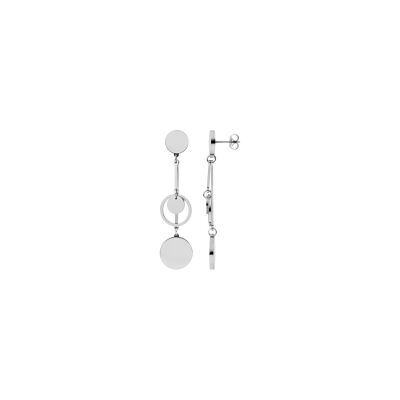 Boucles d'oreilles pendantes en acier 