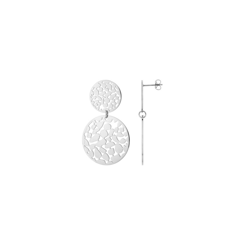 Boucles d'oreilles pendantes en acier 