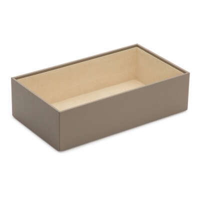 Plateau Wolf 1834 Vault Trays en cuir vegan gris