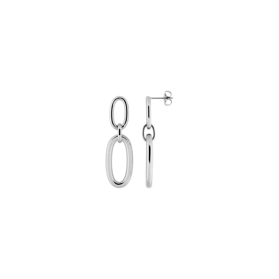 Boucles d'oreilles pendantes en acier 