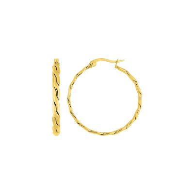 Boucles d'oreilles créoles en métal doré