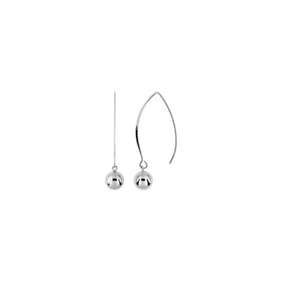 Boucles d'oreilles pendantes traversantes en acier 