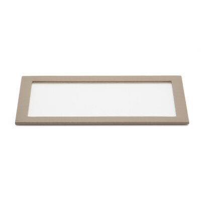 Wolf 1834 Vault Tray Glass Lid, grey vegan leather