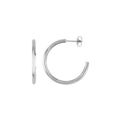 Boucles d'oreilles créoles en acier 