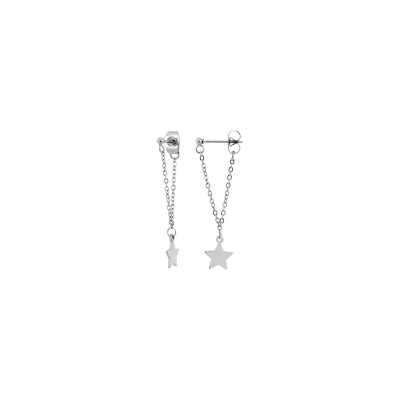 Boucles d'oreilles pendantes en acier 