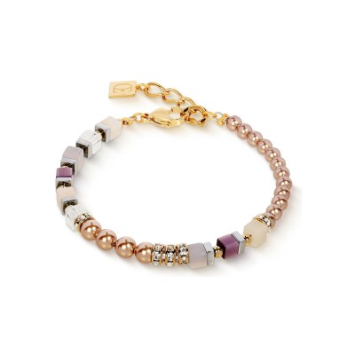 Bracelet Coeur de Lion Precious Fusion Offset en acier doré