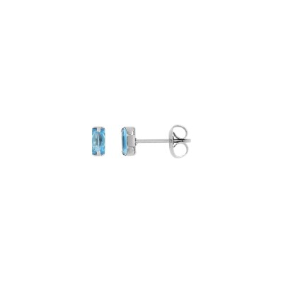 Boucles d'oreilles clous en acier et oxyde de zirconium