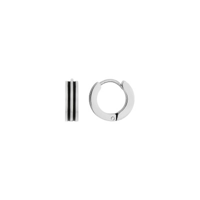 Boucles d'oreilles créoles en acier