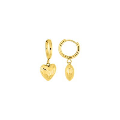 Boucles d'oreilles créoles en acier doré