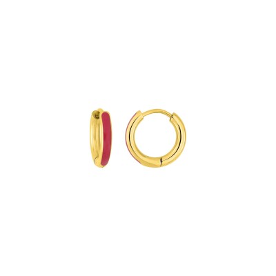 Boucles d'oreilles créoles en acier doré
