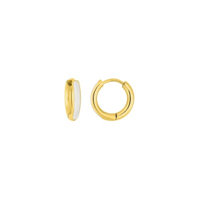 Boucles d'oreilles créoles en acier doré