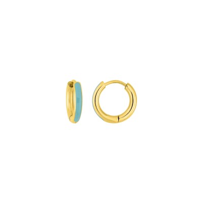 Boucles d'oreilles créoles en acier doré