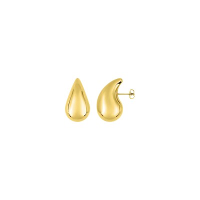 Boucles d'oreilles créoles en acier doré