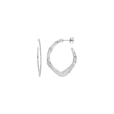 Boucles d'oreilles demi-créoles en acier