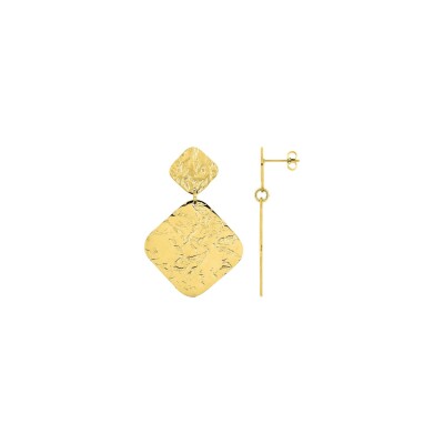 Boucles d'oreilles pendantes en acier doré