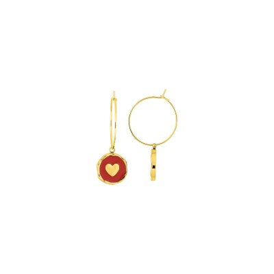 Boucles d'oreilles créoles en acier doré