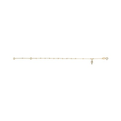 Bracelet Croix en or jaune