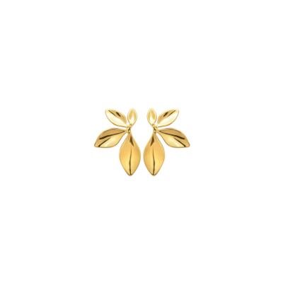 Boucles d'oreilles pendantes belOReil Fleurs en acier
