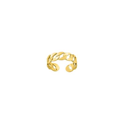 Bague ajustable en acier doré