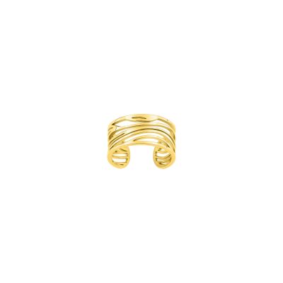 Bague ajustable en acier doré