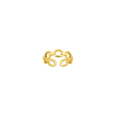Bague ajustable en acier doré