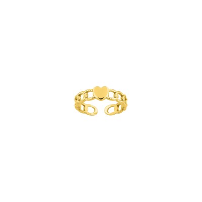 Bague ajustable en acier doré