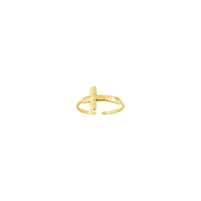 Bague ajustable en acier doré